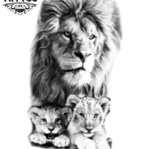 tatouage-ephemere-lion-lionceau-adulte-enfant-familial-temporaire tatouage-ephemere-lion-lionceau-adulte-enfant-familial-temporaire