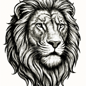 Tatouage Lion Réaliste Contour Blanc Tatouage Lion Réaliste Contour Blanc