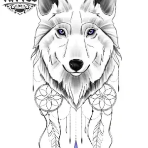 tatouage-ephemere-loup-attrape-reve-temporal-booster-seo