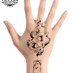 tatouage-ephemere-main-bougie-design-unique tatouage-ephemere-main-bougie-design-unique