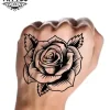 tatouage-main-homme-ephemere-rose-elegant tatouage-main-homme-ephemere-rose-elegant