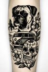 Tatouage Manchette Boxer Combi Plage Tatouage Manchette Boxer Combi Plage