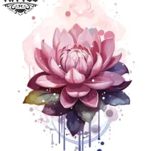 Tatouage manchette éphémère femme fleur de lotus élégant Tatouage manchette éphémère femme fleur de lotus élégant