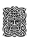 Tatouage Masque Tribal et Motifs Géométriques tatouage-masque-tribal-et-motifs-géométriques
