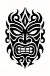 Tatouage Masque Tribal Stylisé tatouage-masque-tribal-stylise