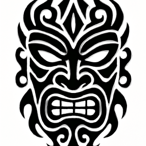 Tatouage Masque Tribal Stylisé tatouage-masque-tribal-stylise