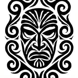 Tatouage Masque Tribal Tourbillonnant tatouage-masque-tribal-tourbillonnant