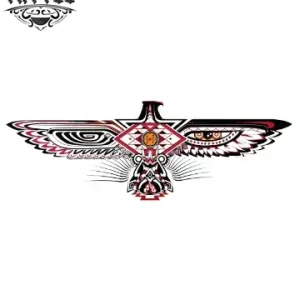 tatouage ephémère oiseau tonnerre réaliste