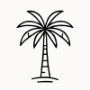 Tatouage Palmier Minimaliste Blanc Tatouage Palmier Minimaliste Blanc