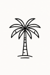 Tatouage Palmier Minimaliste Blanc Tatouage Palmier Minimaliste Blanc