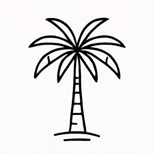 Tatouage Palmier Minimaliste Blanc Tatouage Palmier Minimaliste Blanc
