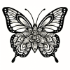 Tatouage Papillon Mandala Élégant