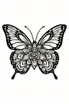 Tatouage Papillon Mandala Élégant