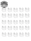 Petit tatouage éphémère frère et sœur spécial design