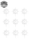 petit-tatouage-ephemere-lune-soleil-tendance petit-tatouage-ephemere-lune-soleil-tendance