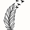 Tatouage Plume Oiseau Envolée Tatouage Plume Oiseau Envolée