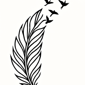Tatouage Plume Oiseau Envolée Tatouage Plume Oiseau Envolée