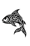 Tatouage Tribal entrelacs noir symétrique