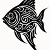 Tatouage Poisson Tribal Stylisé tatouage-poisson-tribal-stylisé