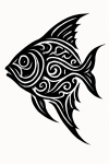 Tatouage Poisson Tribal Stylisé tatouage-poisson-tribal-stylisé