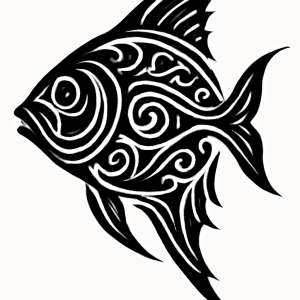 Tatouage Poisson Tribal Stylisé tatouage-poisson-tribal-stylisé
