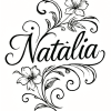 Tatouage Prénom Natalia Floral Élégant Tatouage Prénom Natalia Floral Élégant