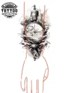 tatouage-temporaire-manchette-compas-voyage-elegant tatouage-temporaire-manchette-compas-voyage-elegant