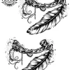 tatouage-temporaire-cheville-motif-bracelet-plume-stylé tatouage-temporaire-cheville-motif-bracelet-plume-stylé
