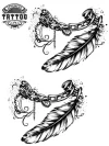 tatouage-temporaire-cheville-motif-bracelet-plume-stylé tatouage-temporaire-cheville-motif-bracelet-plume-stylé