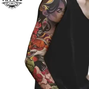 tatouage-bras-ephemere-renard-realiste tatouage-bras-ephemere-renard-realiste