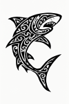 Tatouage Requin Maori Vectorisé Tatouage Requin Maori Vectorisé