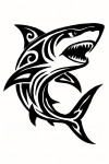 Tatouage Requin Tribal Central tatouage-requin-tribal-central