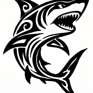 Tatouage Requin Tribal Central tatouage-requin-tribal-central