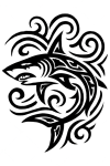 Tatouage Requin Tribal Dynamique tatouage-requin-tribal-dynamique