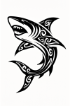 tatouage-requin-tribal-dynamique
