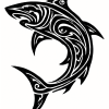 Tatouage requin tribal dynamique Tatouage requin tribal dynamique