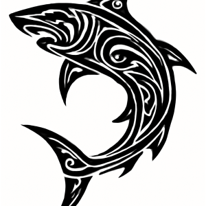 Tatouage requin tribal dynamique Tatouage requin tribal dynamique