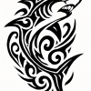 Tatouage Requin Tribal Élégant tatouage-requin-tribal-élégant