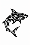 Tatouage requin tribal élégant tatouage-requin-tribal-élégant
