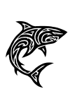Tatouage Requin Tribal Élégant tatouage-requin-tribal-elegant