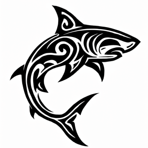 Tatouage requin tribal élégant tatouage-requin-tribal-élégant