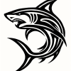 Tatouage Requin Tribal Fluide Tatouage Requin Tribal Fluide