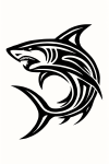 Tatouage Requin Tribal Fluide Tatouage Requin Tribal Fluide