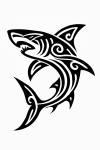 Tatouage Requin Tribal Fluide Tatouage Requin Tribal Fluide
