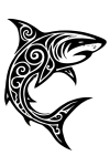 Tatouage Requin Tribal Majestueux tatouage-requin-tribal-majestueux