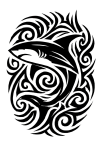 Tatouage Requin Tribal Majestueux tatouage-requin-tribal-majestueux