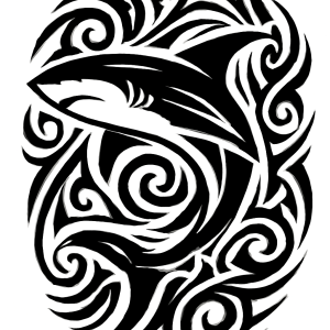 Tatouage Requin Tribal Majestueux tatouage-requin-tribal-majestueux