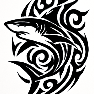 Tatouage Requin Tribal Stylisé tatouage-requin-tribal-stylisé