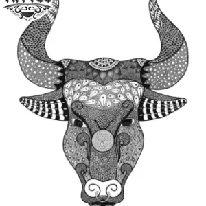 tatouage-mandala-tatouage-ephemere-taureau-design-unique tatouage-mandala-tatouage-ephemere-taureau-design-unique
