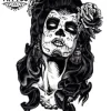 tatouage-biceps-temporarire-santa-muerte-réaliste tatouage-biceps-temporarire-santa-muerte-réaliste